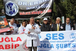 Sağlıkçılar Grev yaptı