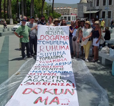 Bodrum’dan Taksim’e destek