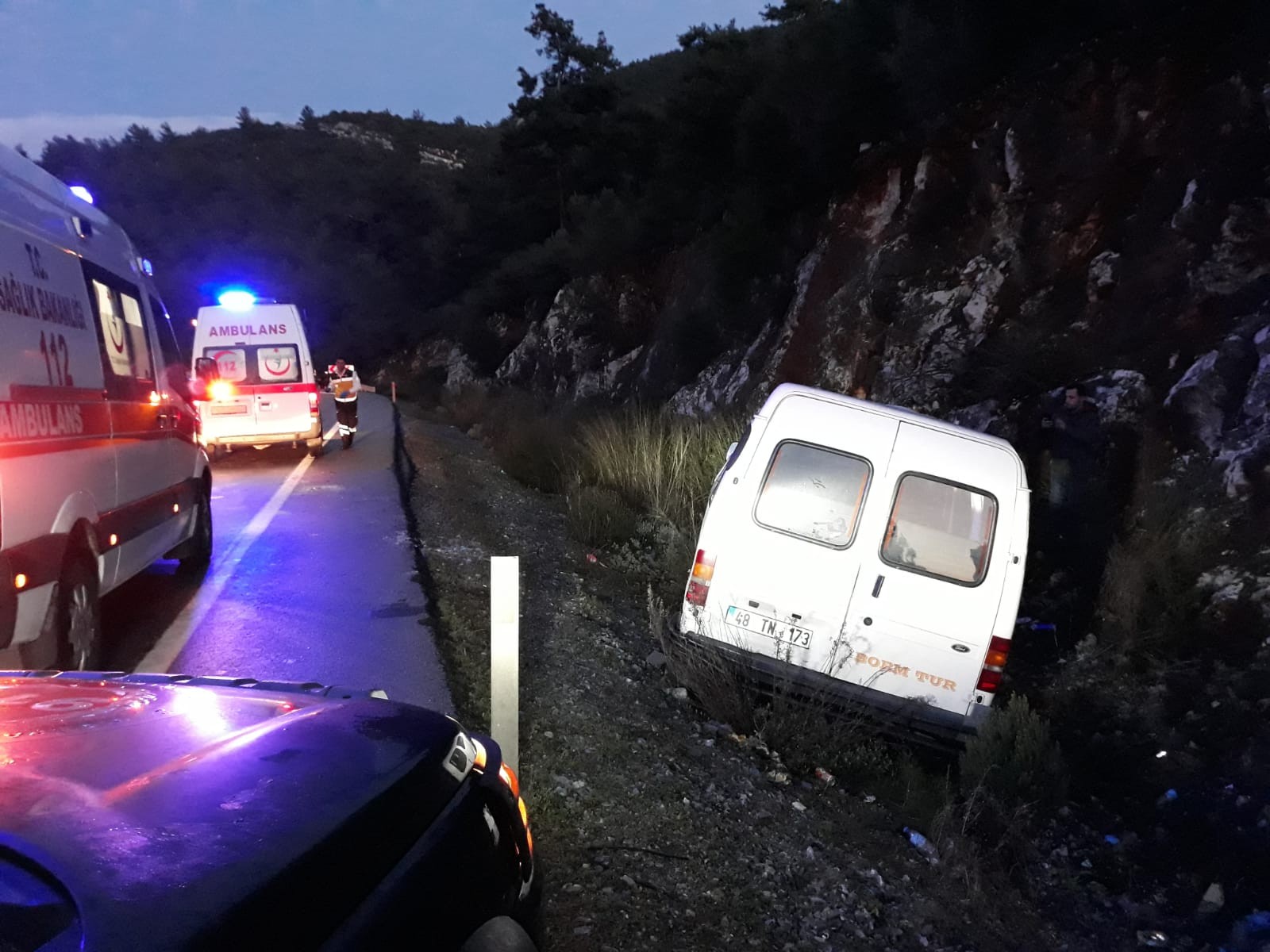 Askerleri Taşıyan Minibüs Kaza Yaptı: 3 Yaralı