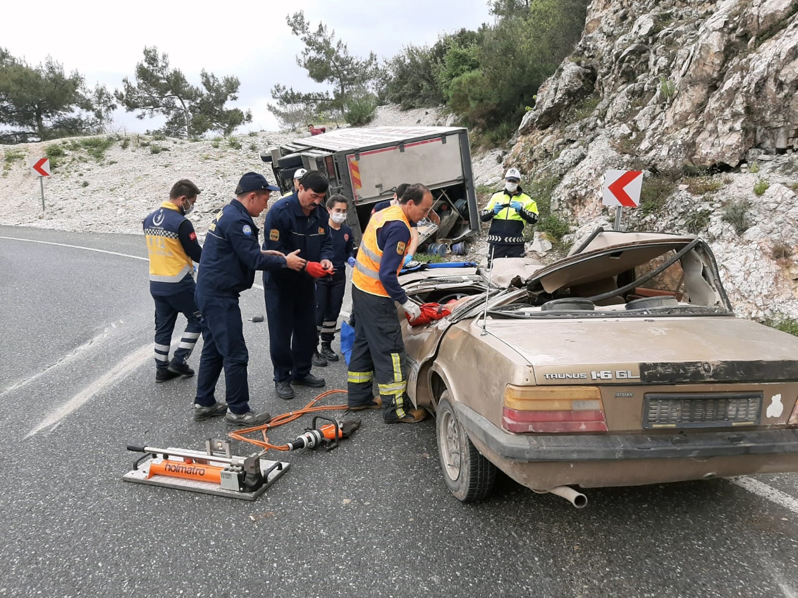 Sakar rampasında kaza: 4 yaralı