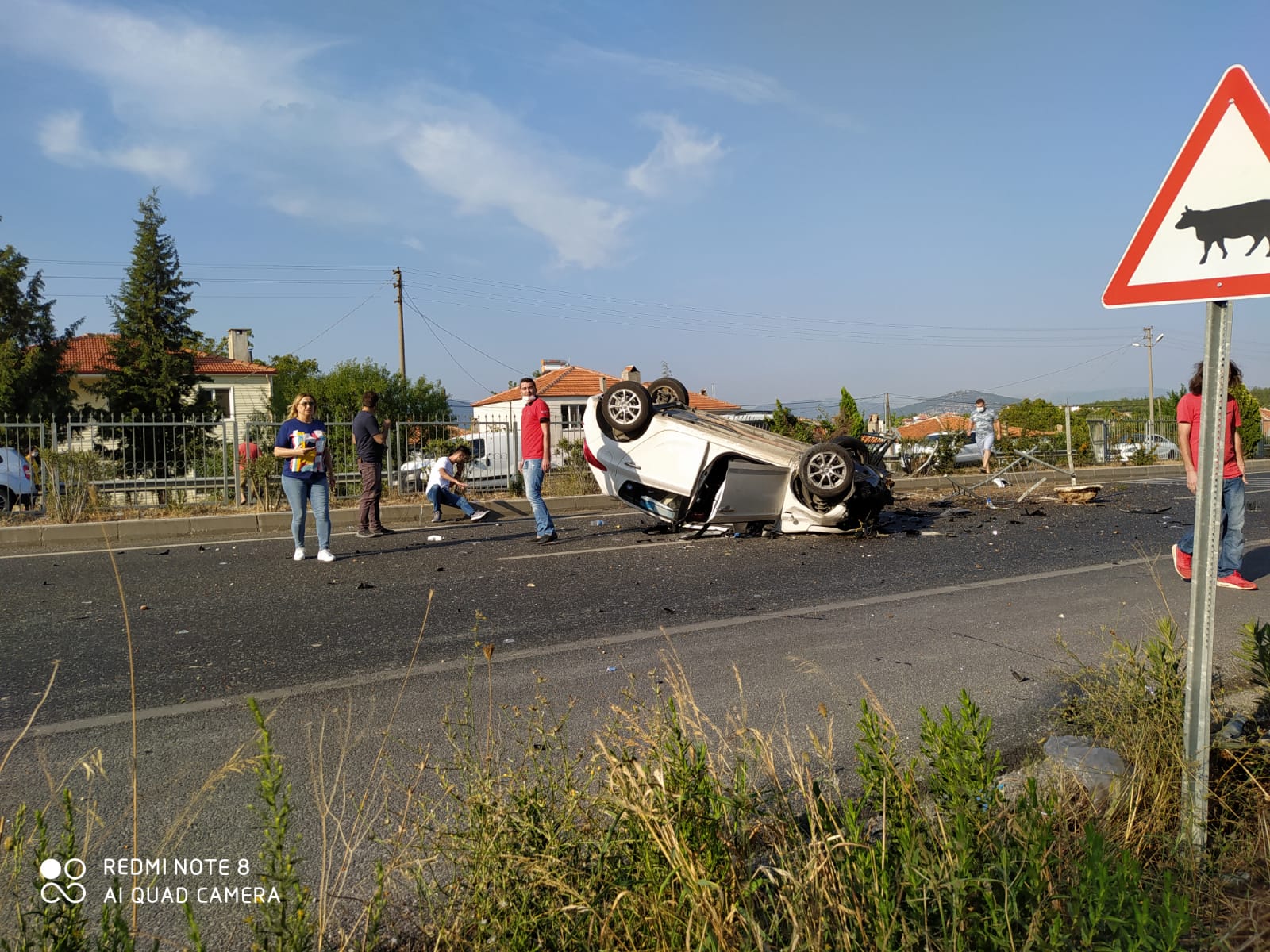 Akçaova yolunda kaza