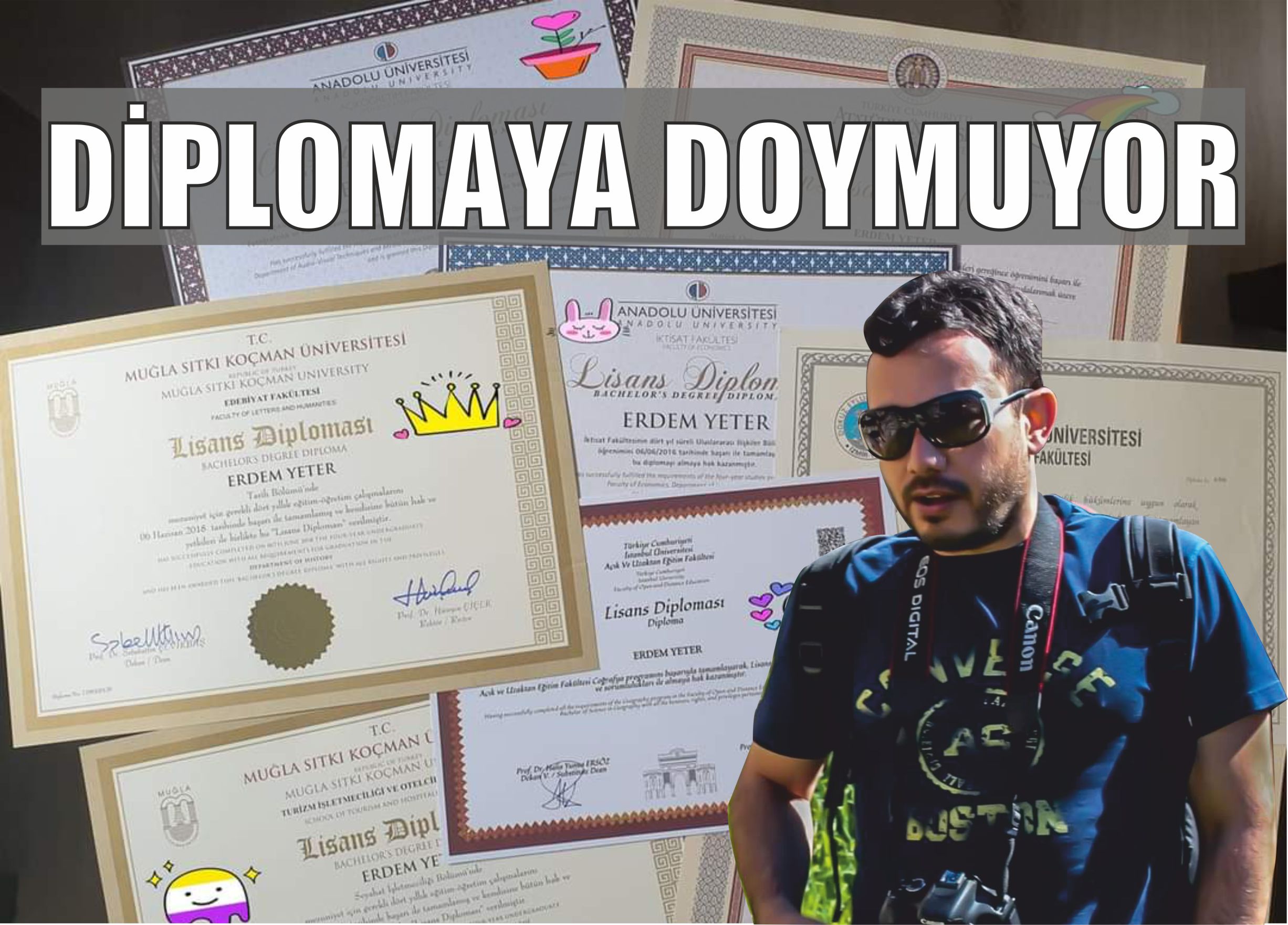 Diplomaya doymuyor