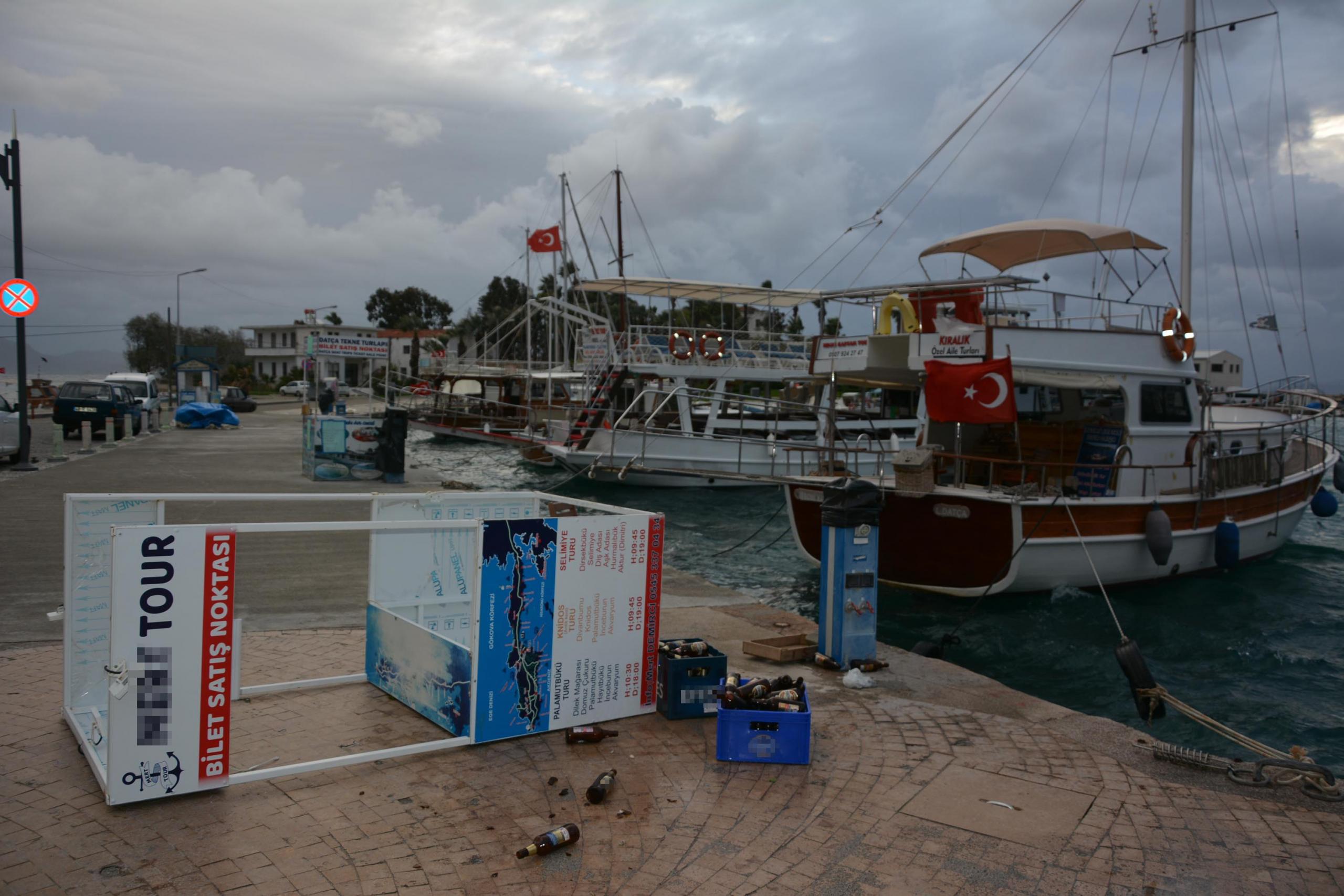 Datça'da kuvvetli rüzgar