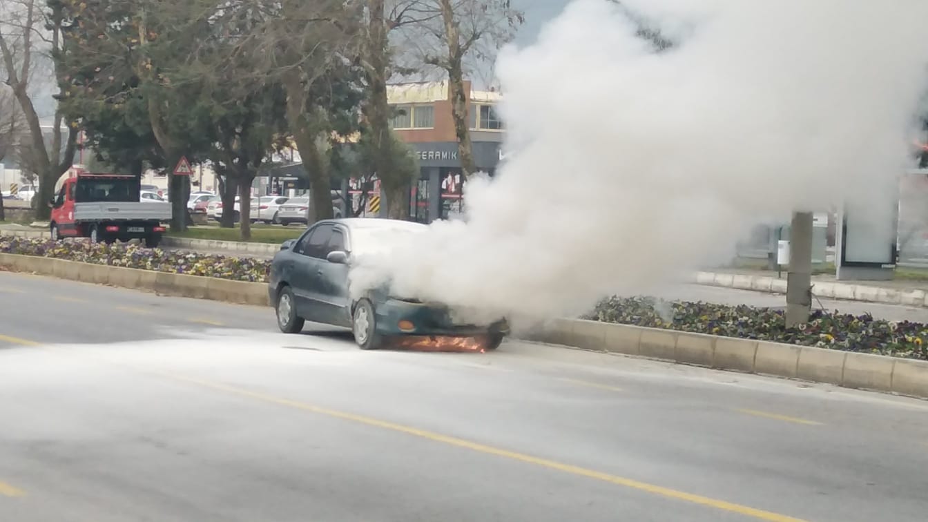 SEYİR HALİNDE ALEV ALDI