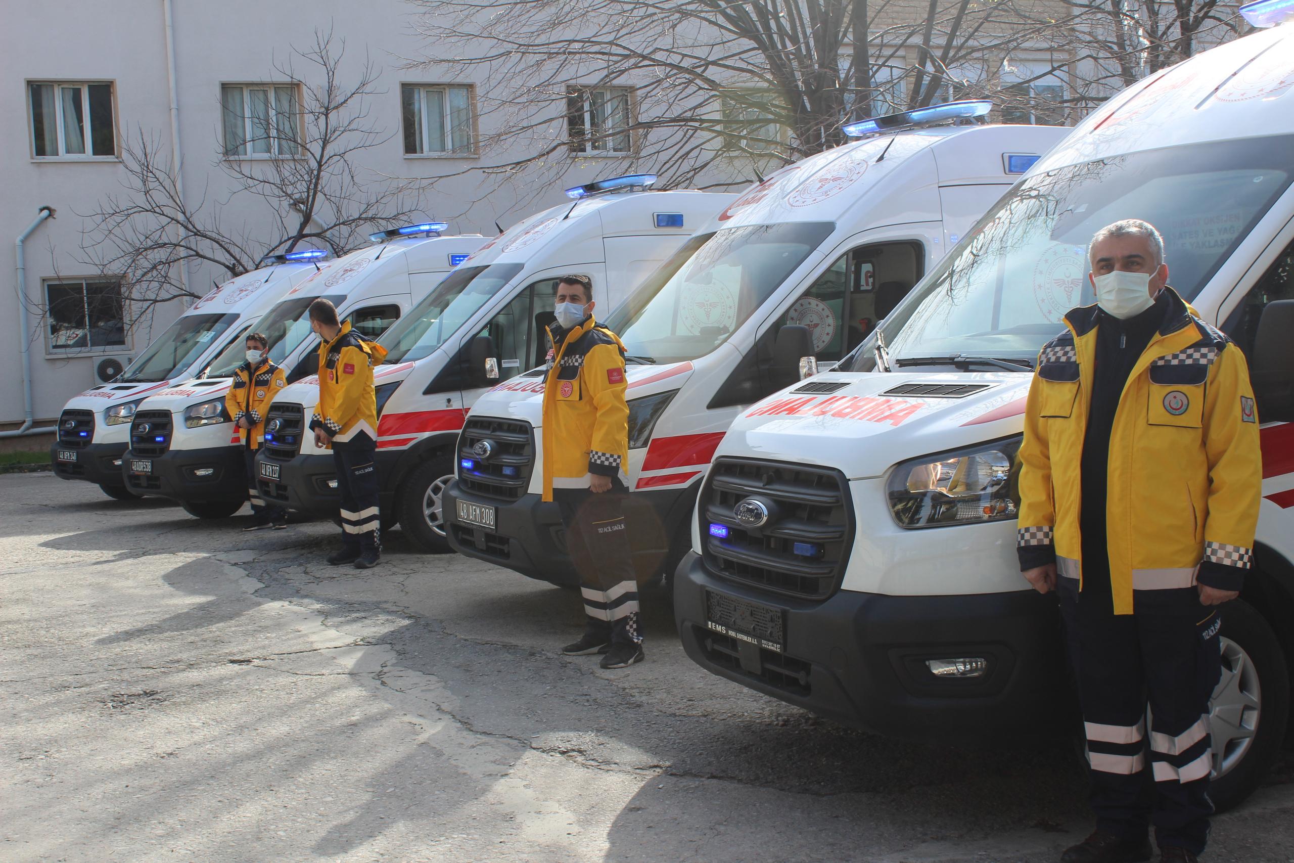MUĞLA’YA 18 AMBULANS TAKVİYESİ YAPILDI