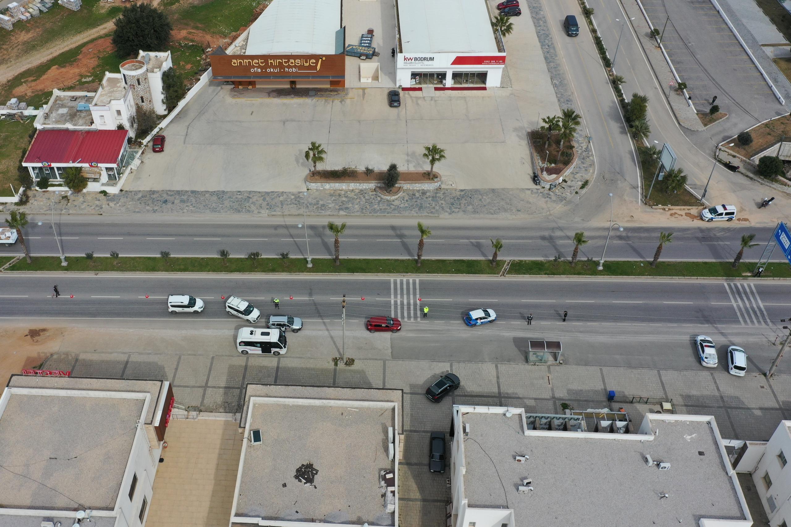 Bodrum'da polisten kısıtlama denetimi