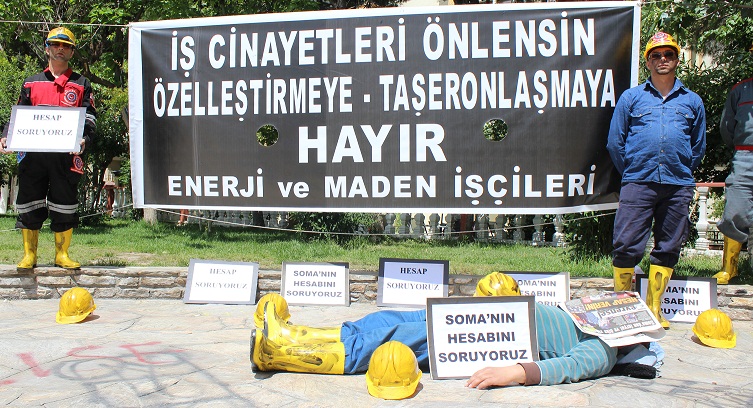 MADENCİLERDEN PROTESTO EYLEMİ