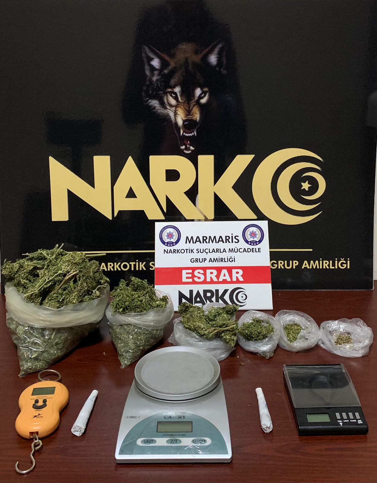 paket servisinde kullanılan motosiklette uyuşturucu ele geçirildi