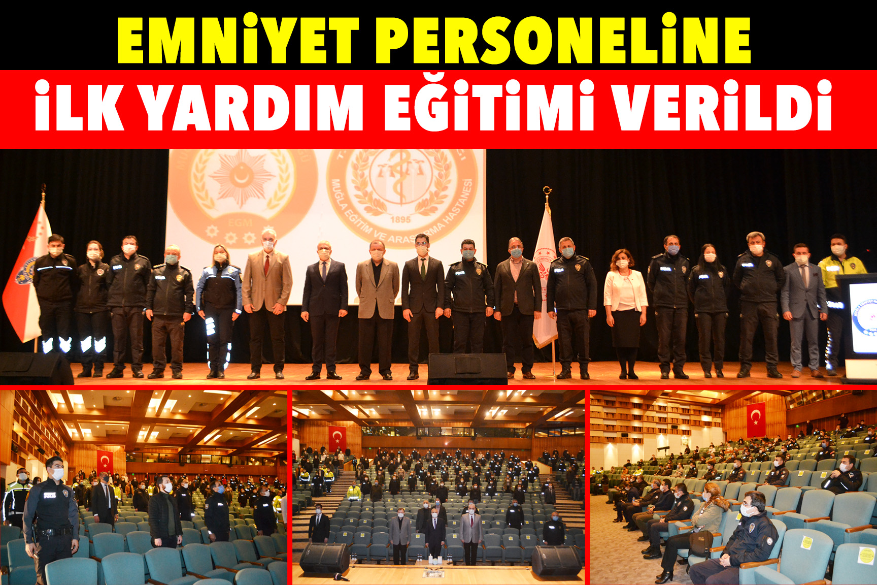 Emniyet personeline ilk yardım eğitimi verildi