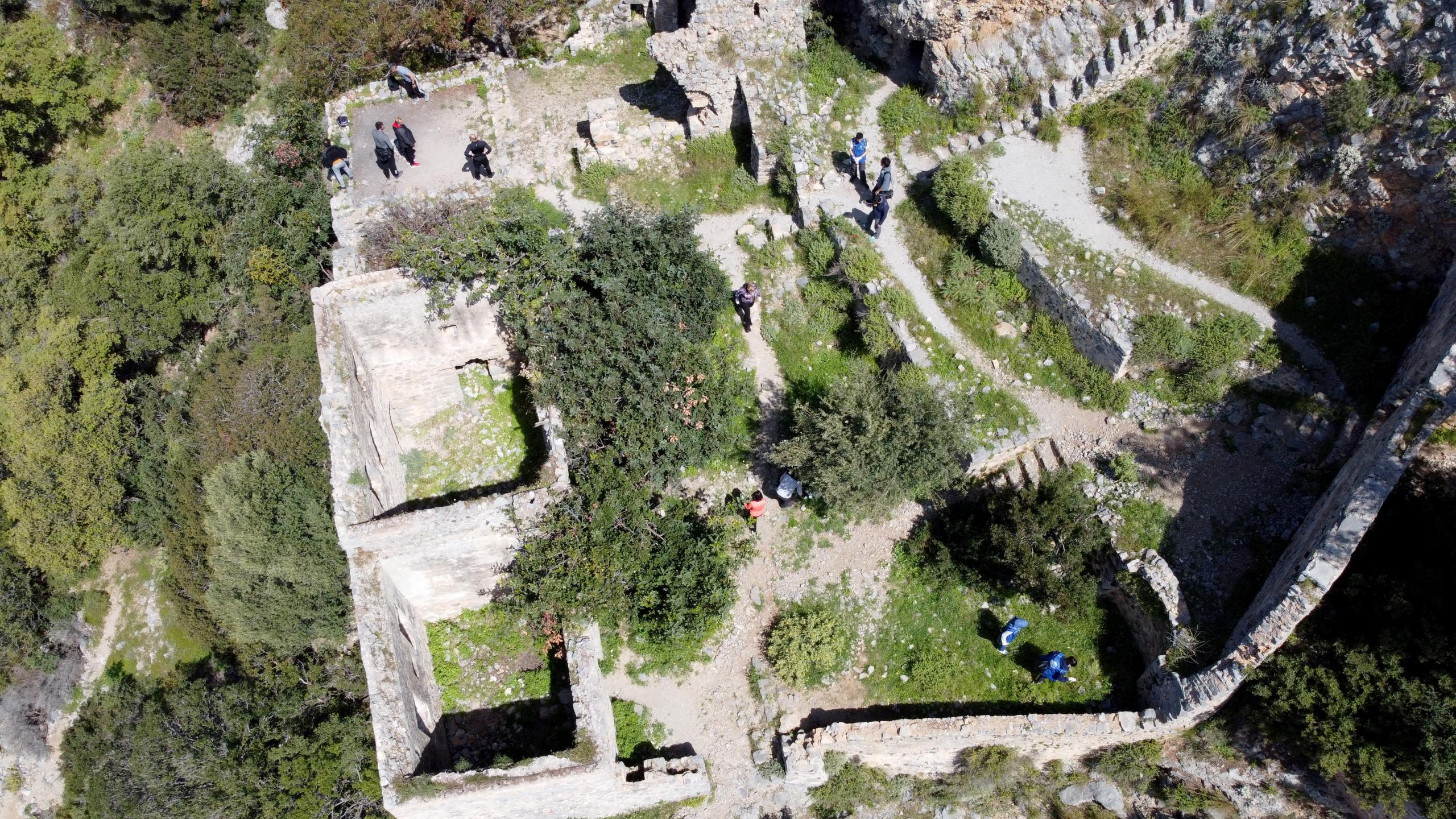 Fethiye'deki Afkule Manastırı'nda çevre temizliği yapıldı