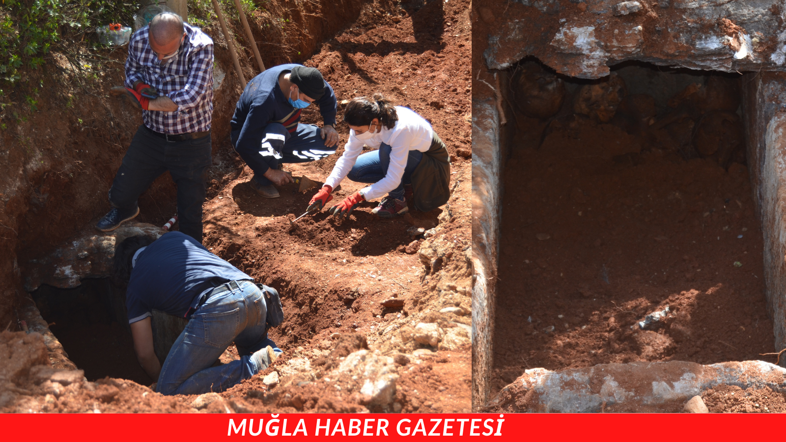Muğla’da yaklaşık 2500 yıllık aile mezarına rastlandı