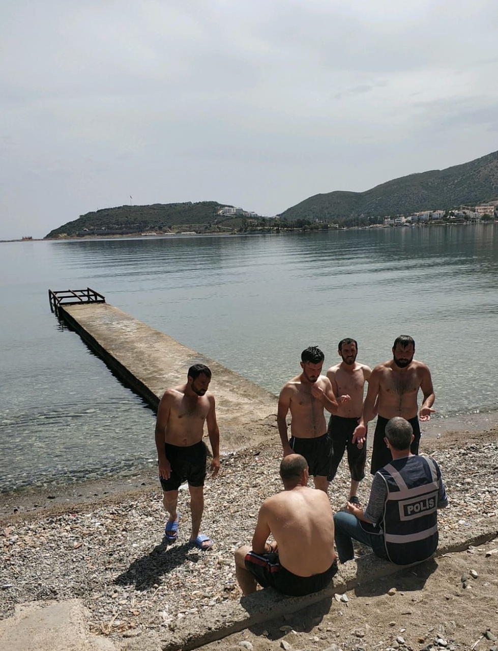 denize giren ve çadır kuran 26 kişiye ceza kesildi