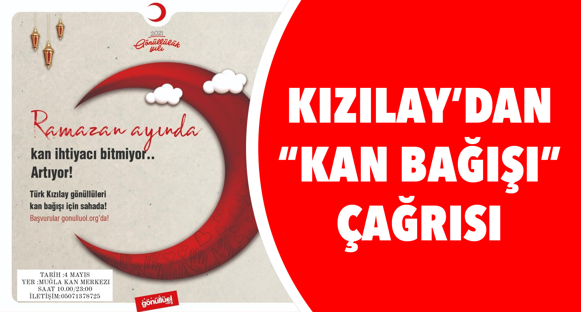 KIZILAY’DAN “KAN BAĞIŞI” ÇAĞRISI