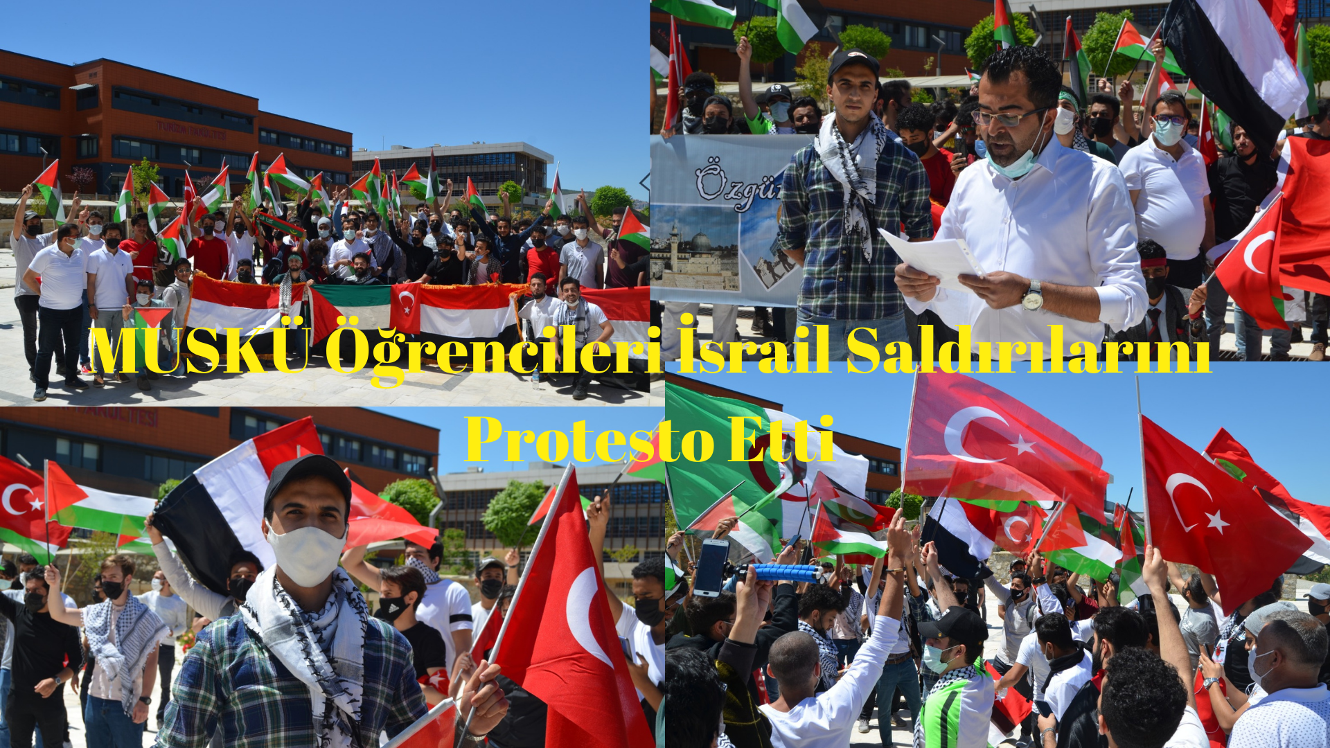 İsrail’in saldırıları protesto edildi  "KUDÜS YALNIZ DEĞİLDİR"