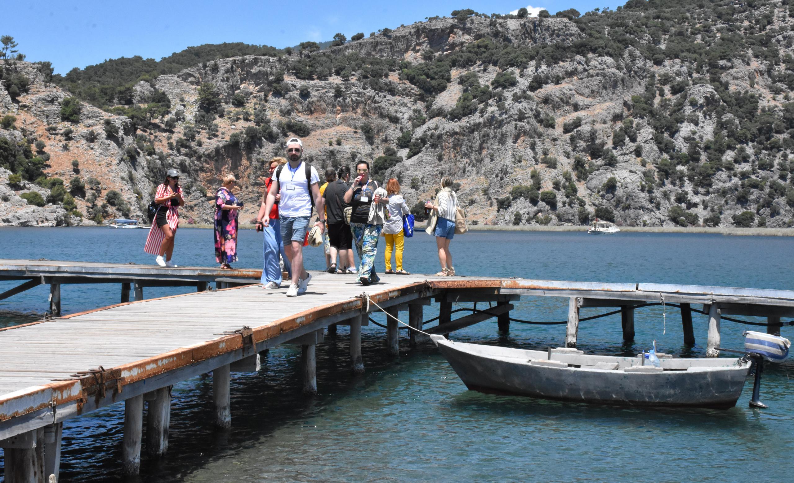 Dalyan'ı gezen Ukraynalı yetkililer bölgeyi çok beğendi