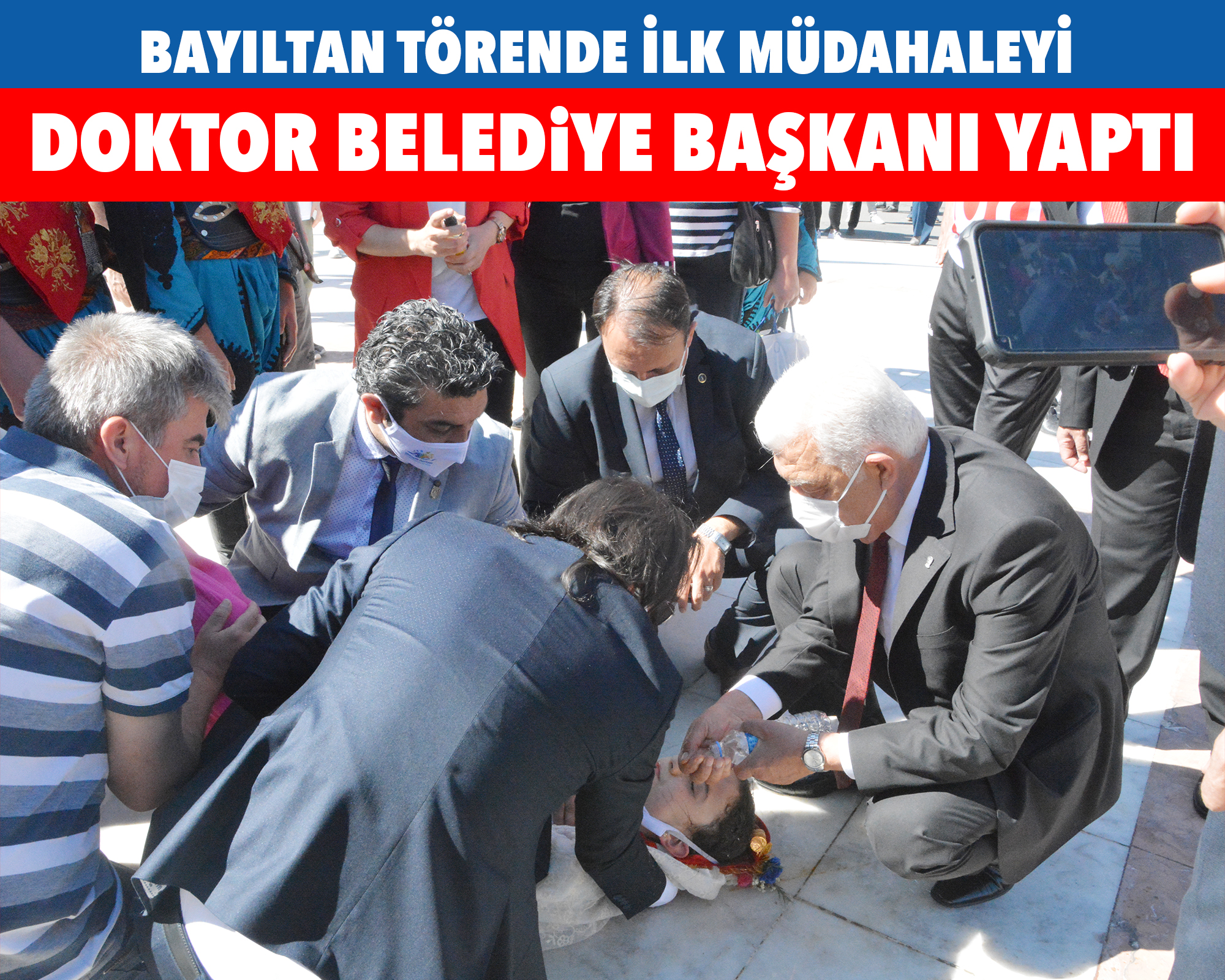 BAYILTAN TÖRENDE İLK MÜDAHALEYİ DOKTOR BELEDİYE BAŞKANI YAPTI