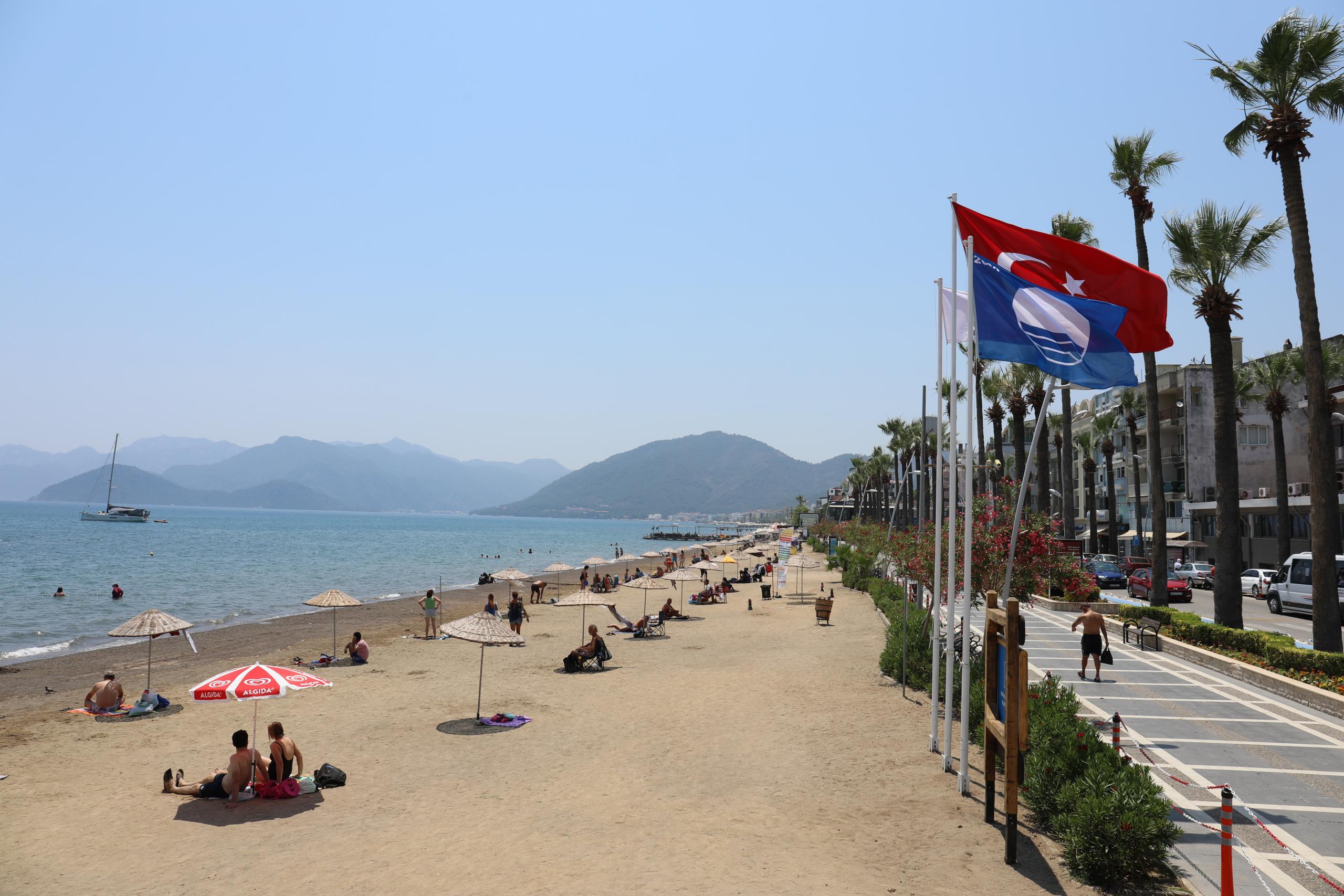 Marmaris'te mavi bayraklı plaj sayısı 24'e yükseldi