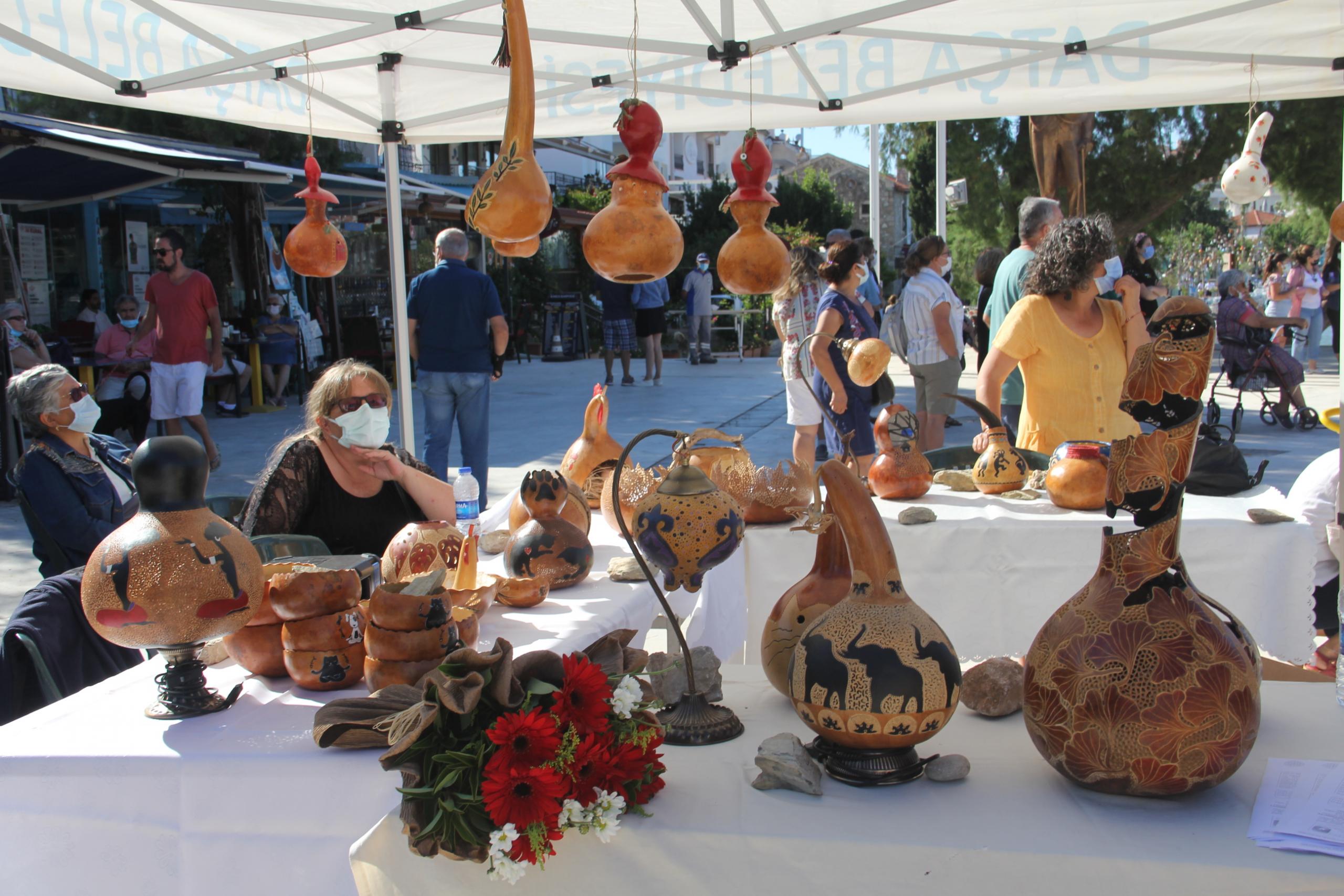 Datça'da el sanatları sergisi açıldı