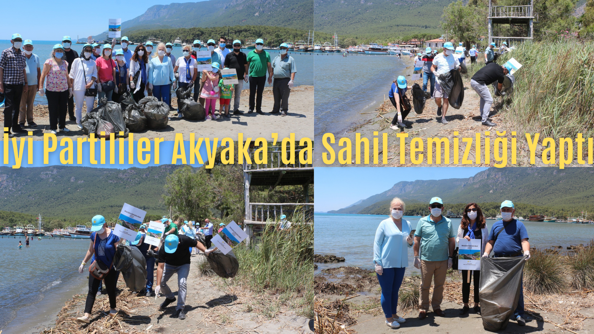 İYİ Partililer Akyaka’da sahil temizliği yaptı