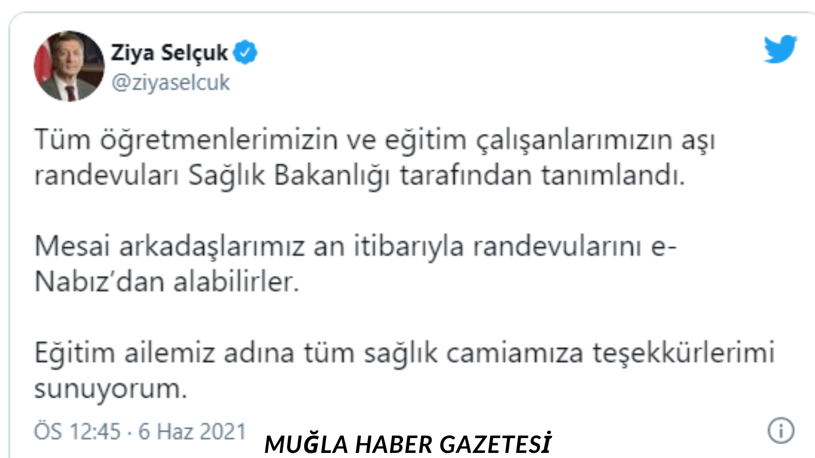 Öğretmenler ve eğitim çalışanlarının aşı randevuları açıldı