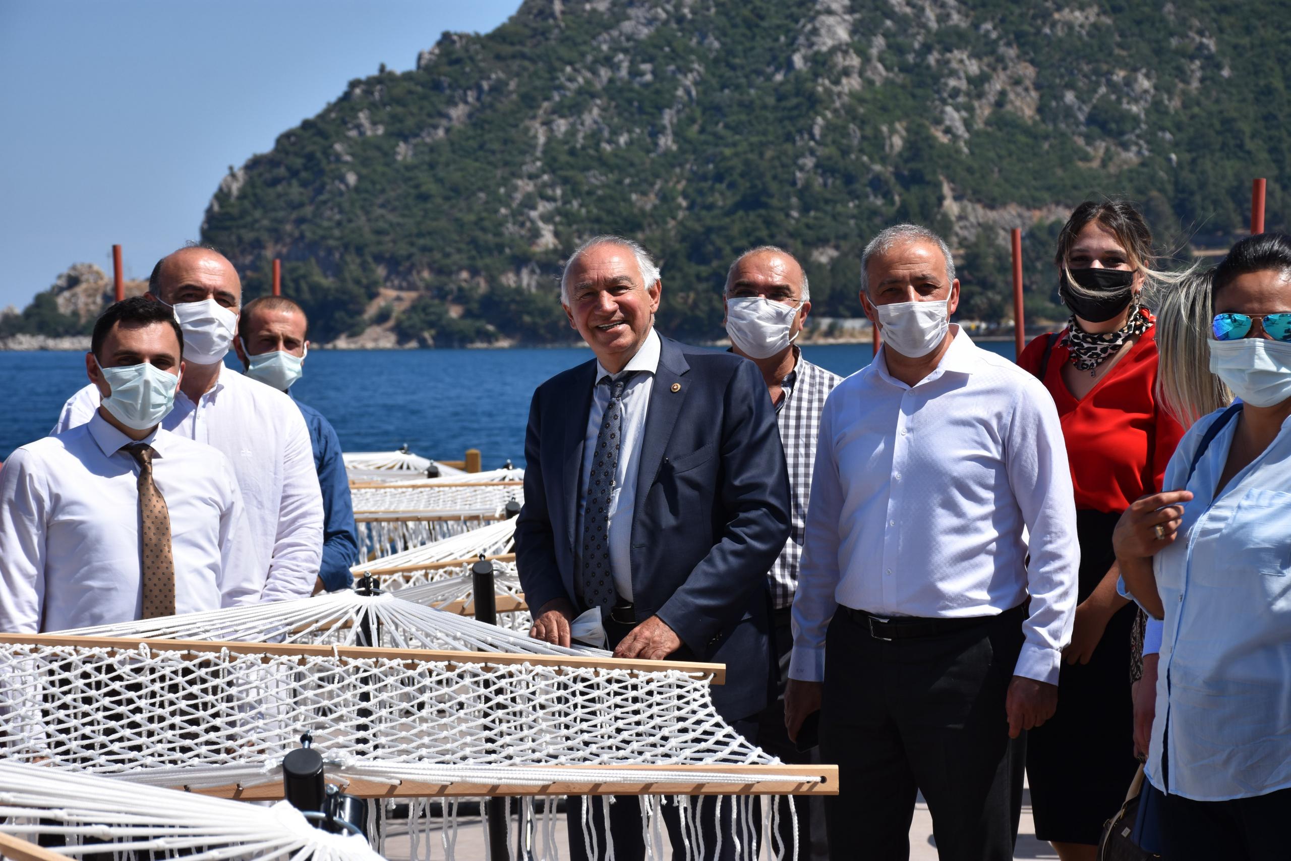 Milletvekili Demir, Kültür ve Turizm Bakanlığınca inşası süren plajı inceledi