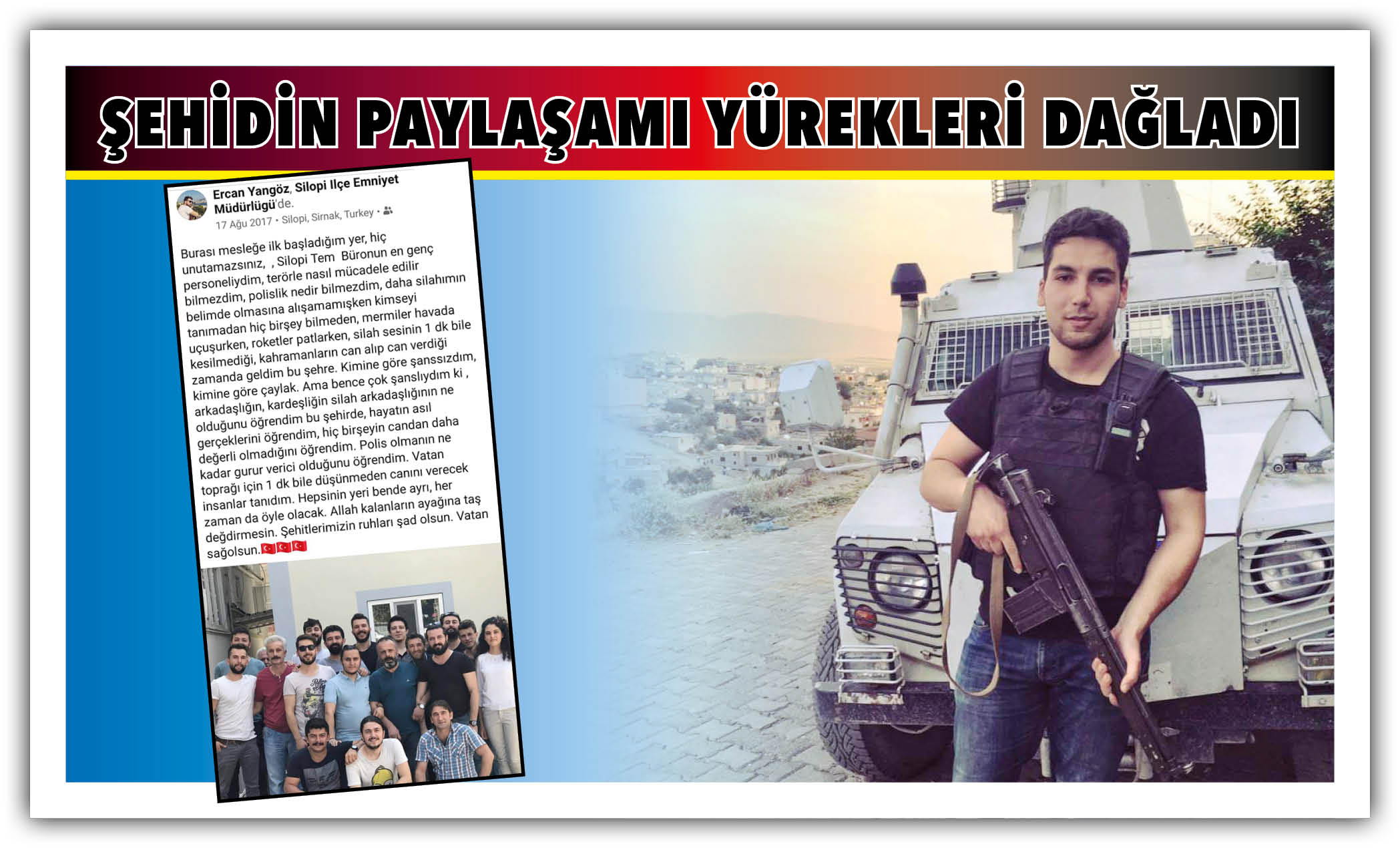 ŞEHİDİN PAYLAŞIMI YÜREKLERİ DAĞLADI