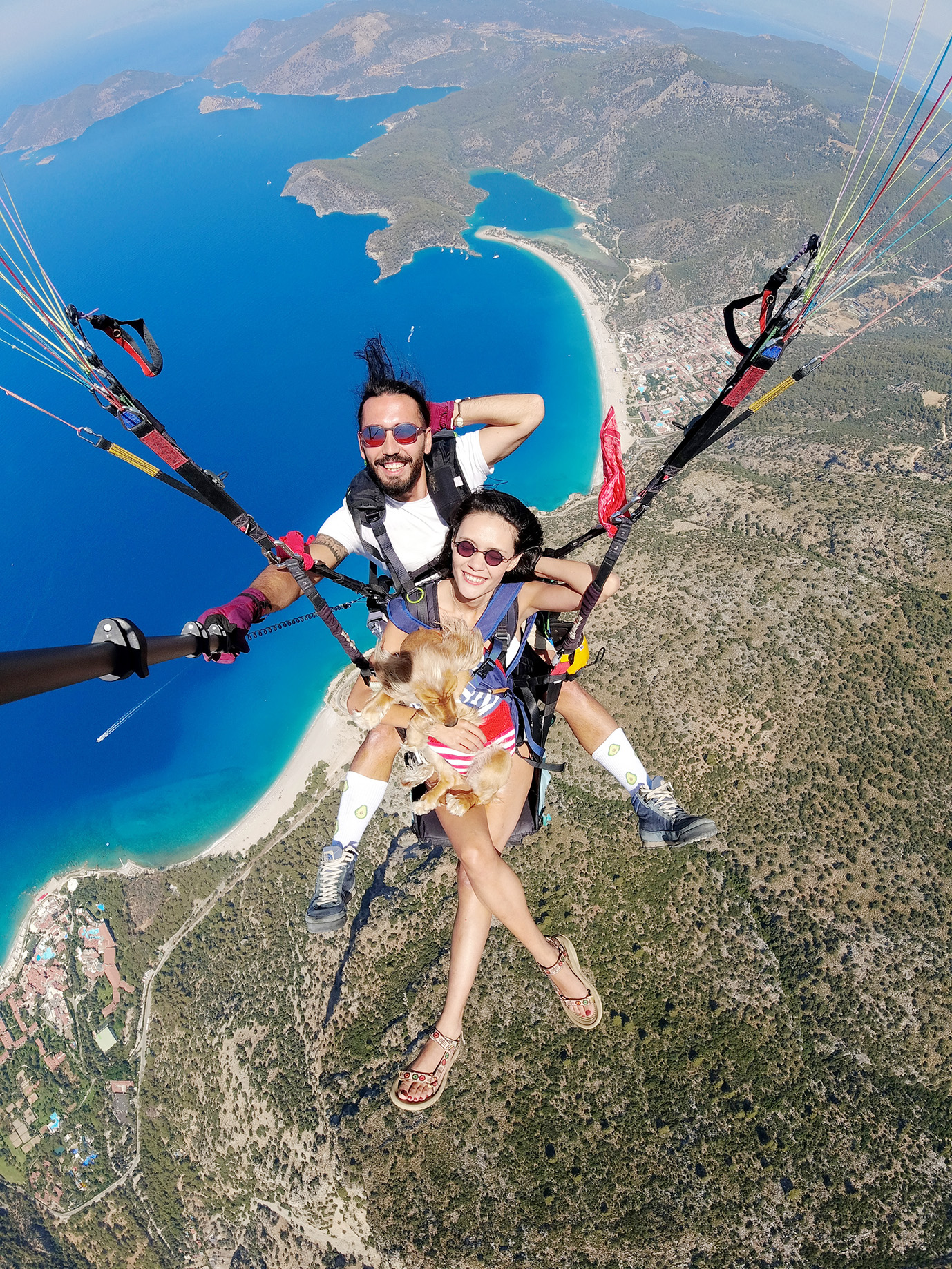 Ölüdeniz'de "Yager" ile yamaç paraşütü yaptı