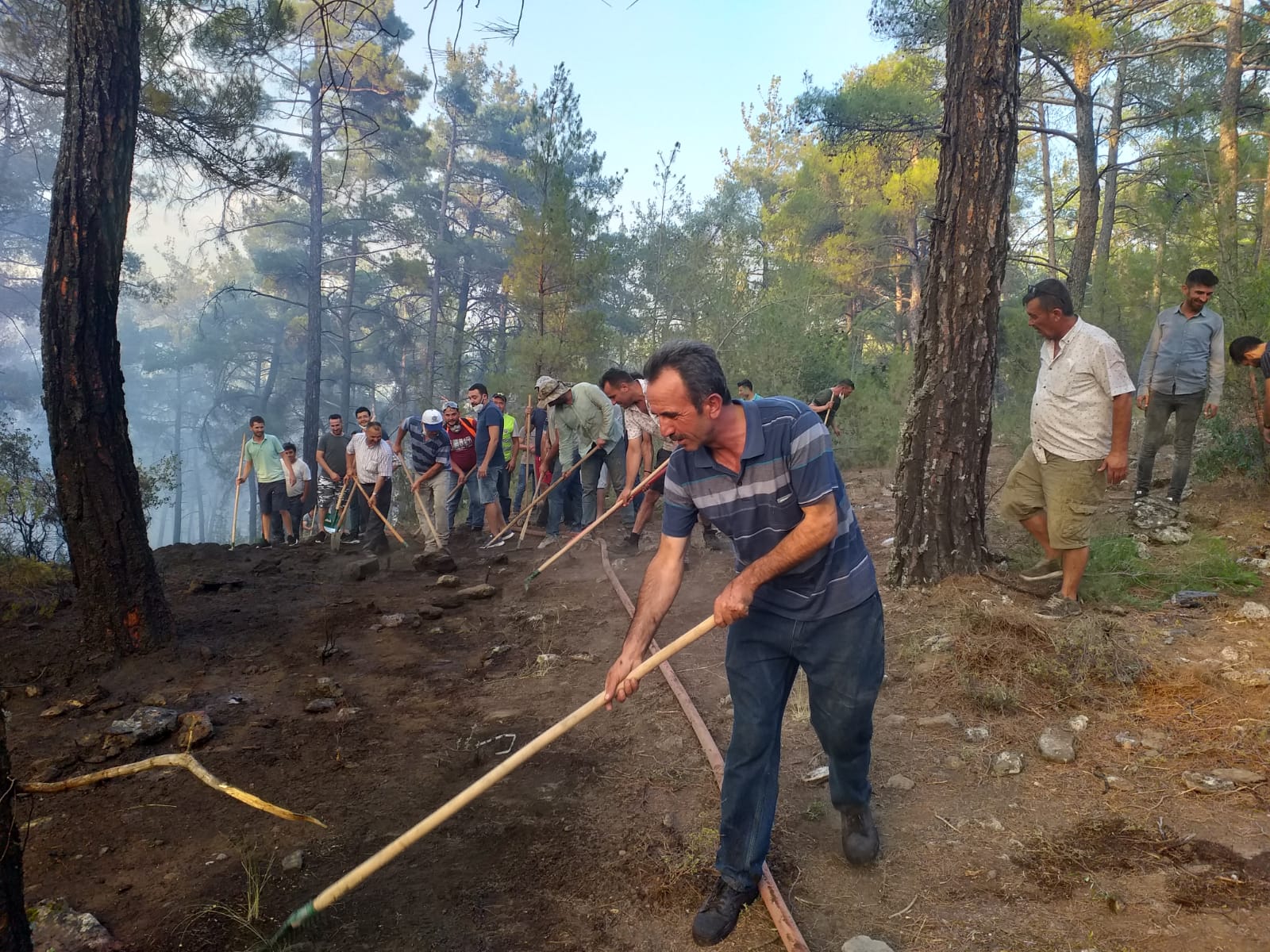 KAVAKLIDERE'DE ÇIKAN YANGIN KISA SÜREDE SÖNDÜRÜLDÜ