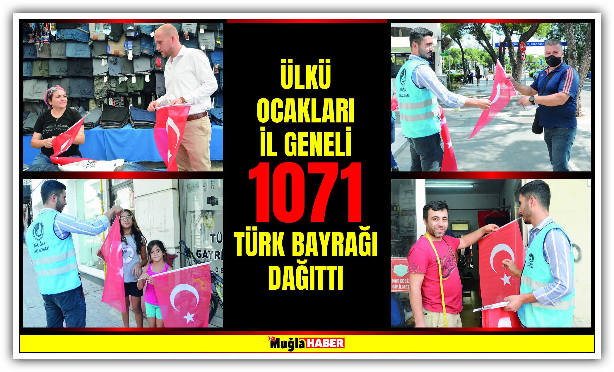 ÜLKÜ OCAKLARI İL GENELİ 1071 TÜRK BAYRAĞI DAĞITTI