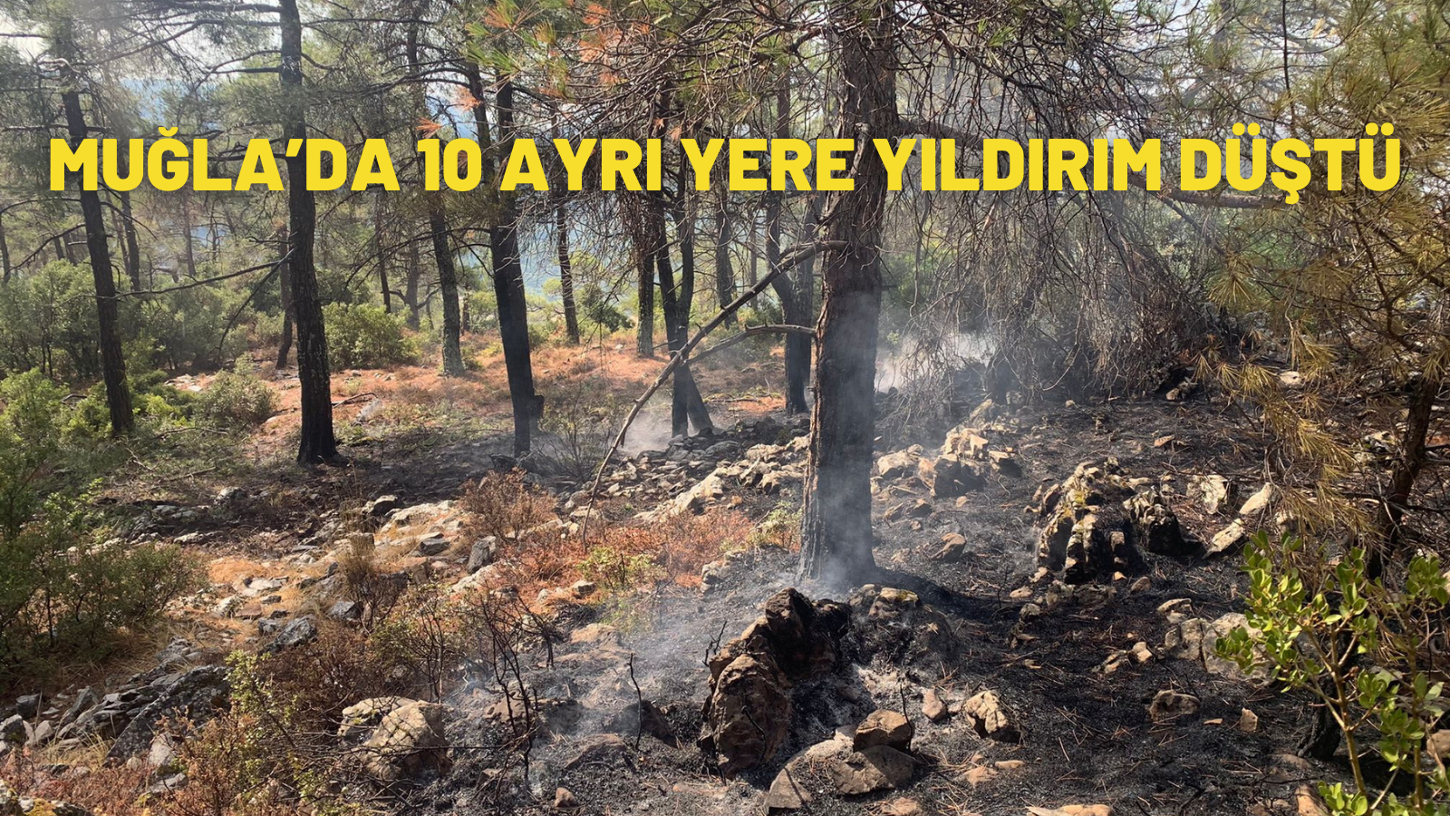 MUĞLA’DA 10 AYRI YERE YILDIRIM DÜŞTÜ