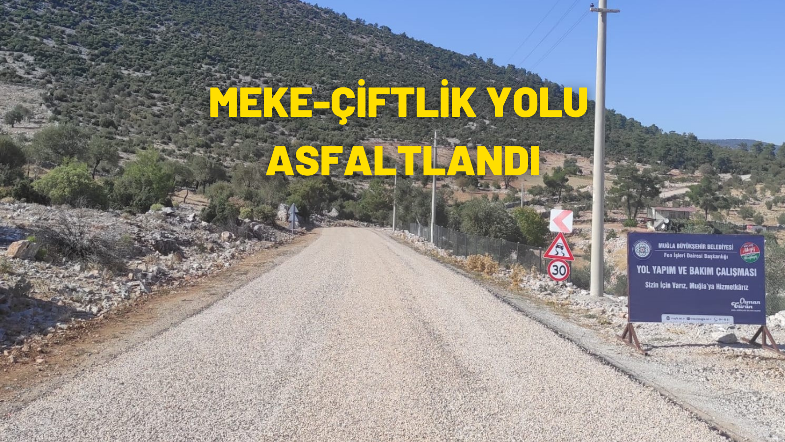 MEKE-ÇİFTLİK YOLU ASFALTLANDI