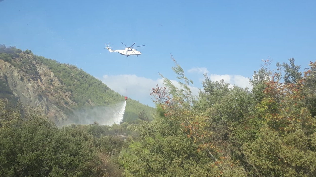 DALAMAN'DA ÇIKAN YANGIN KONTROL ALTINA ALINDI