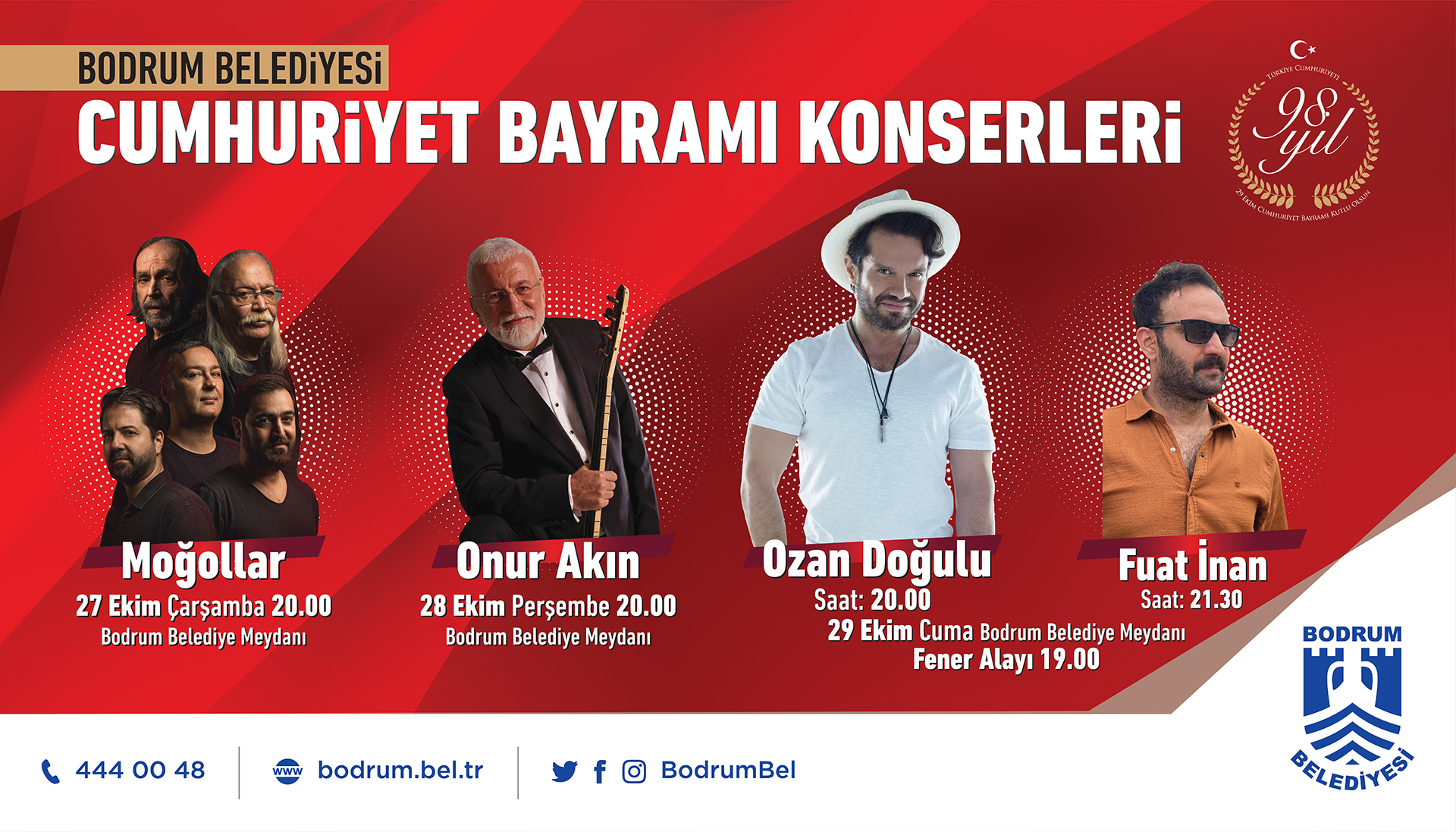 MEYDAN KONSERLERİ VE FENER ALAYLARI İLE CUMHURİYET BAYRAMI KUTLANACAK