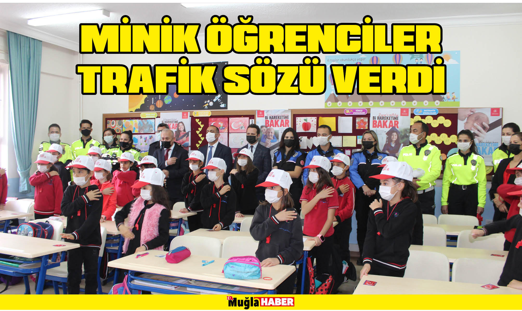 MİNİK ÖĞRENCİLER TRAFİK SÖZÜ VERDİ