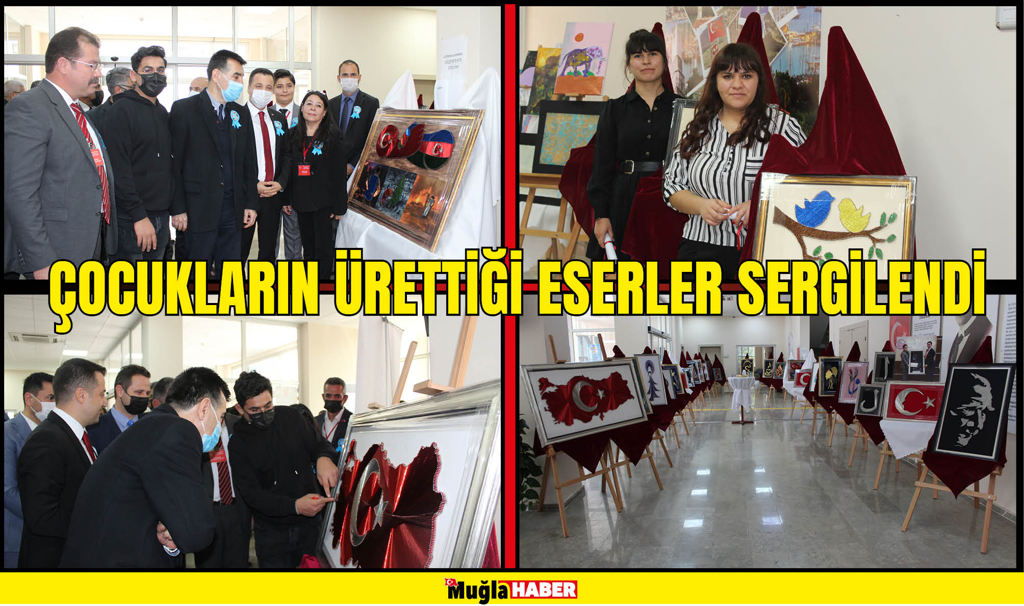 ÇOCUKLARIN ÜRETTİĞİ ESERLER SERGİLENDİ