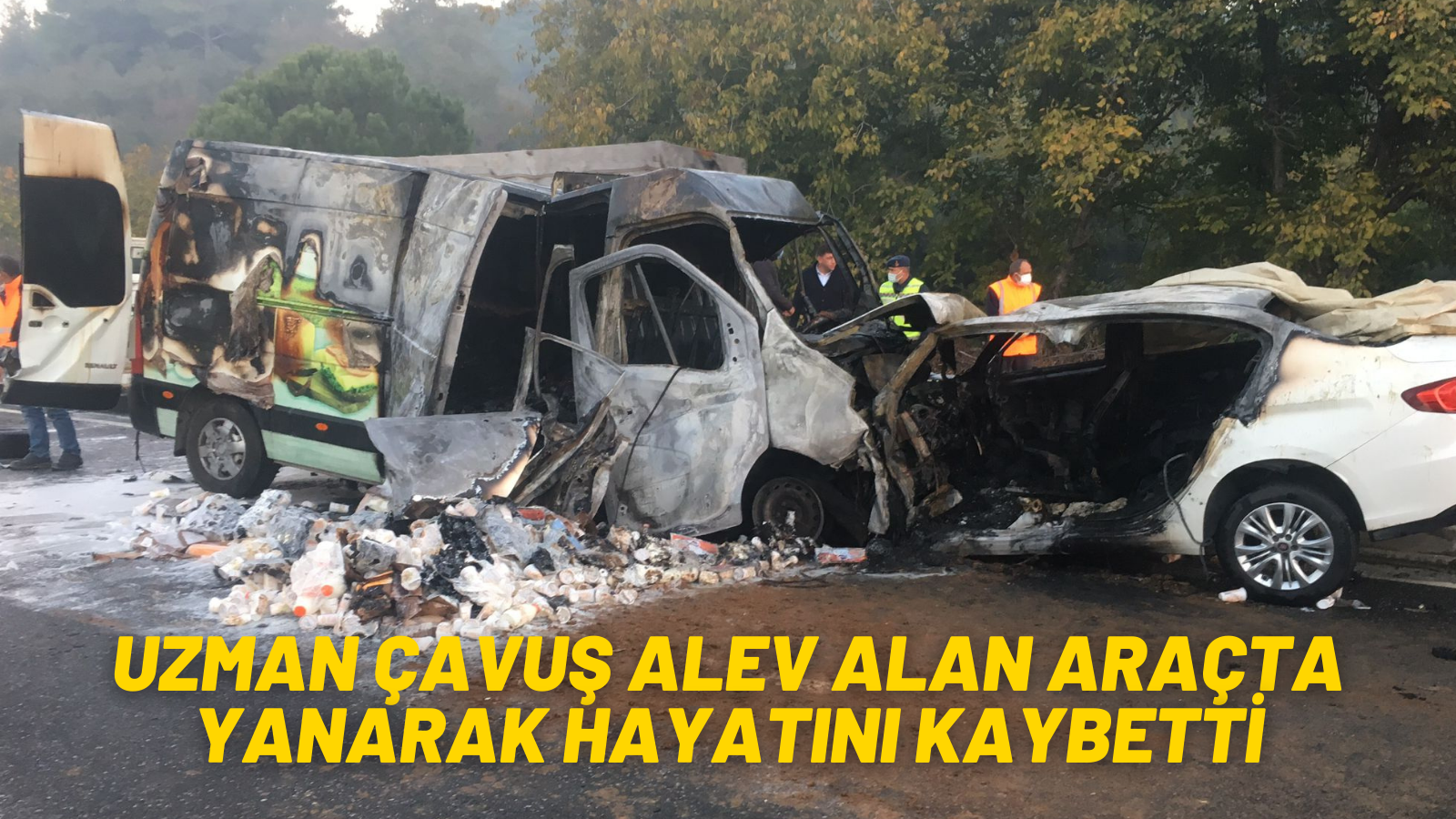 ALEV ALAN ARAÇTA YANARAK HAYATINI KAYBETTİ