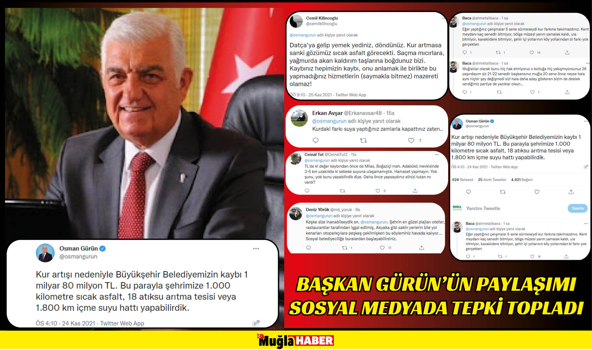 BAŞKAN GÜRÜN’ÜN PAYLAŞIMI SOSYAL MEDYADA TEPKİ TOPLADI