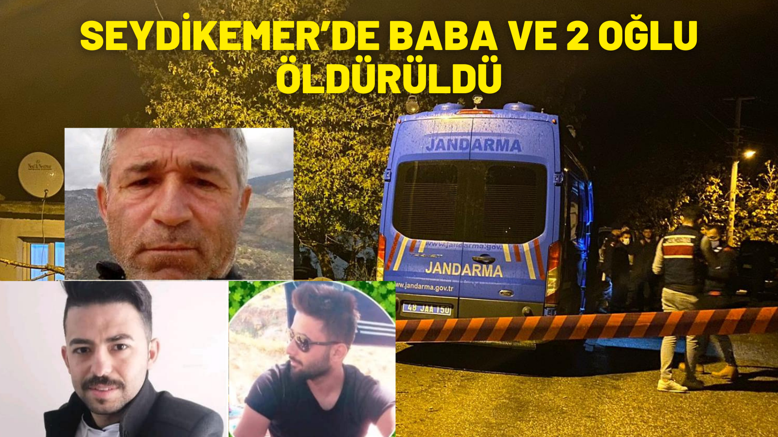 SEYDİKEMER’DE BABA VE 2 OĞLU ÖLDÜRÜLDÜ