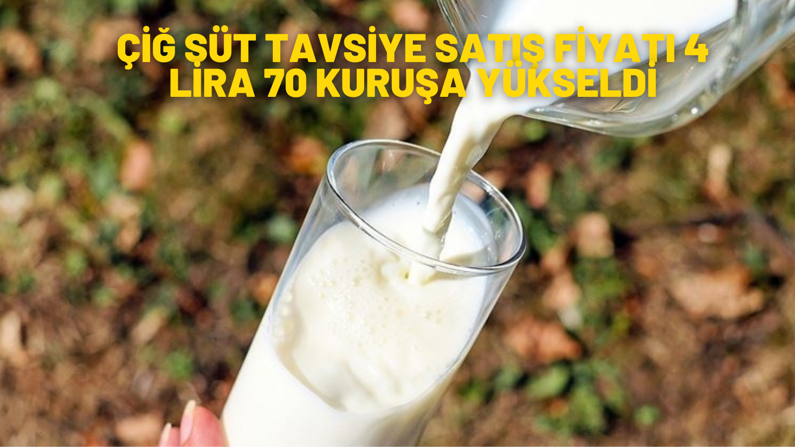 ÇİĞ SÜT TAVSİYE SATIŞ FİYATI 4 LİRA 70 KURUŞA YÜKSELDİ