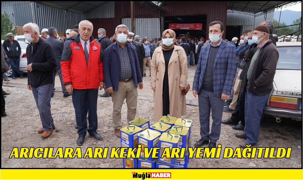 ARICILARA ARI KEKİ VE ARI YEMİ DAĞITILDI 