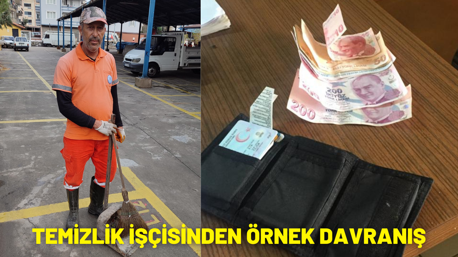 TEMİZLİK İŞÇİSİNDEN ÖRNEK DAVRANIŞ