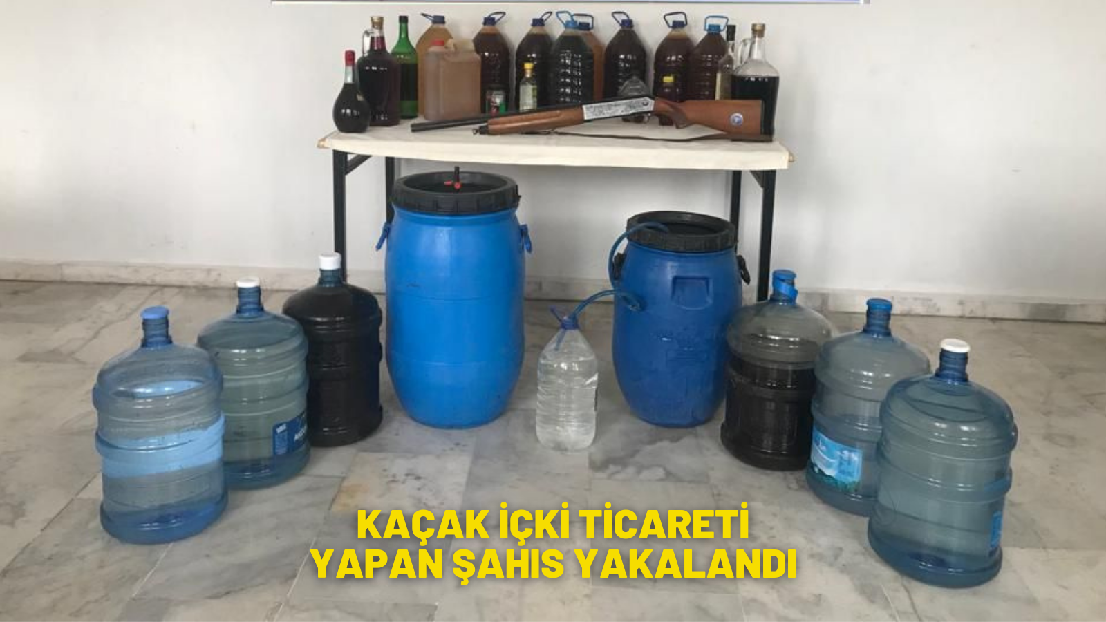 YATAĞAN'DA kaçak içki ticareti YAPAN ŞAHIS yakalandı