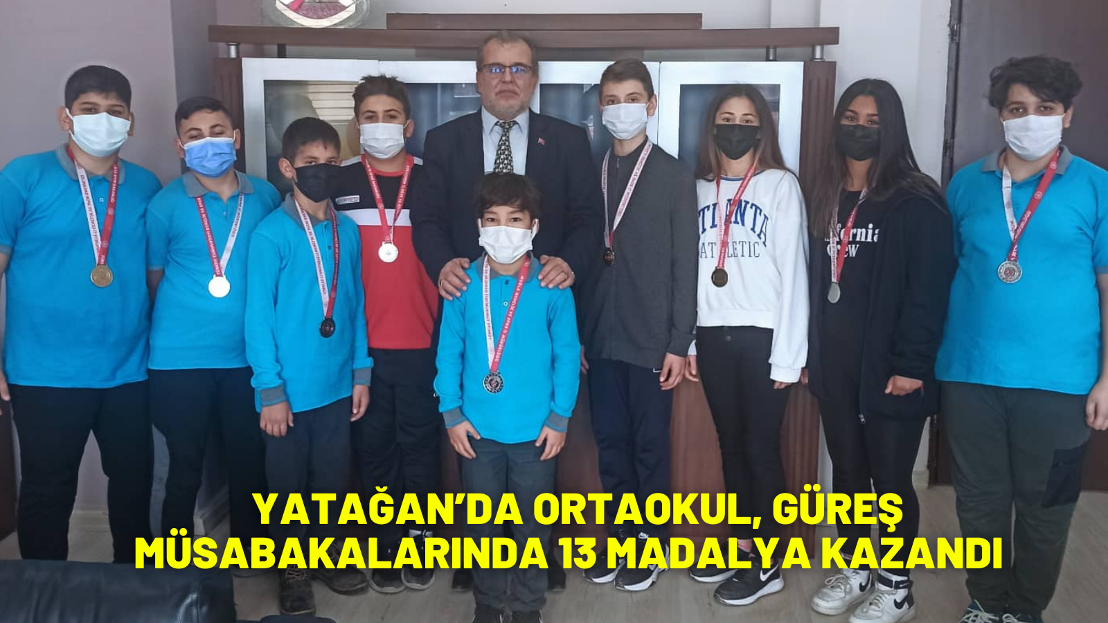 YATAĞAN’DA ORTAOKUL, GÜREŞ MÜSABAKALARINDA 13 MADALYA KAZANDI  