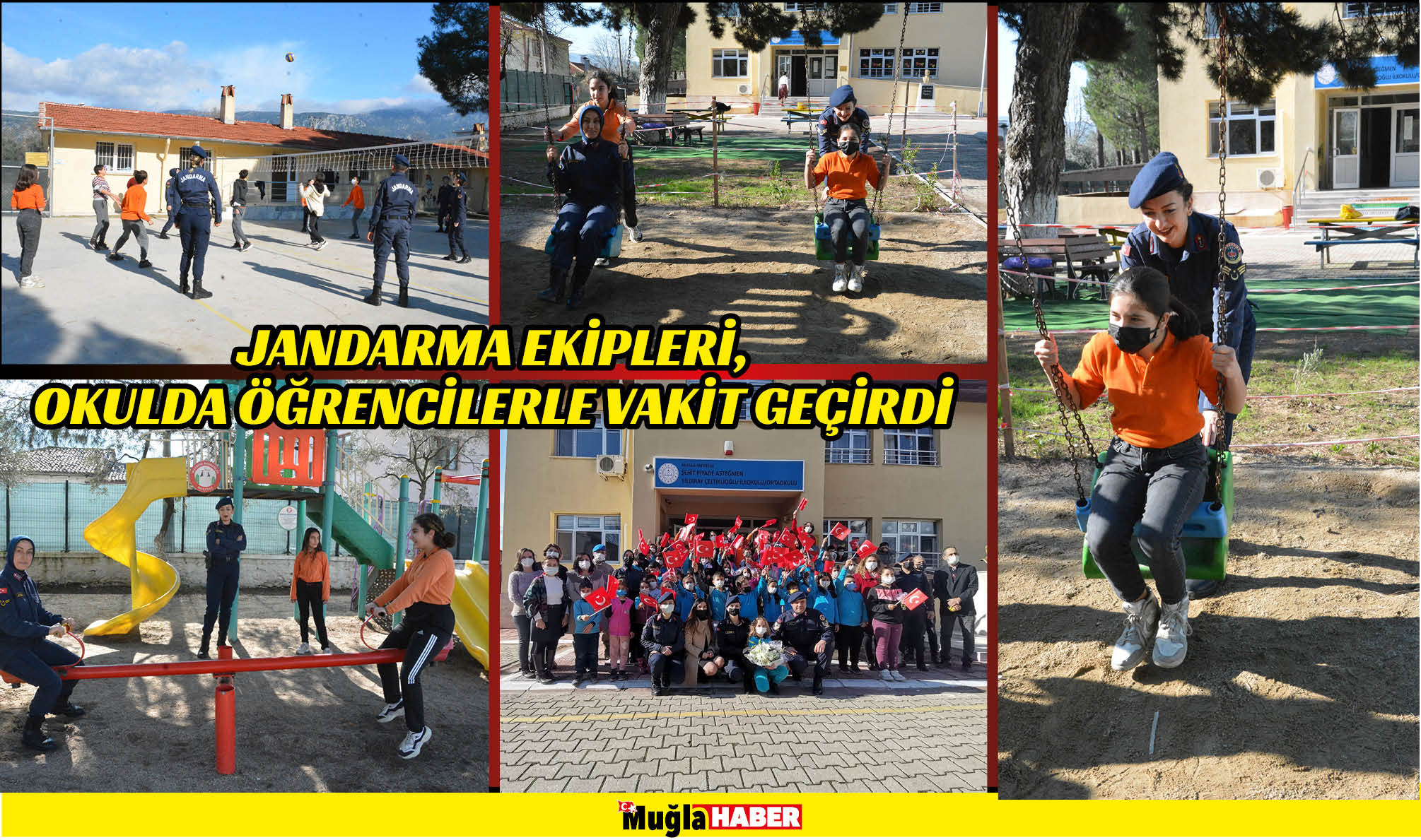 JANDARMA EKİPLERİ, OKULDA ÖĞRENCİLERLE VAKİT GEÇİRDİ