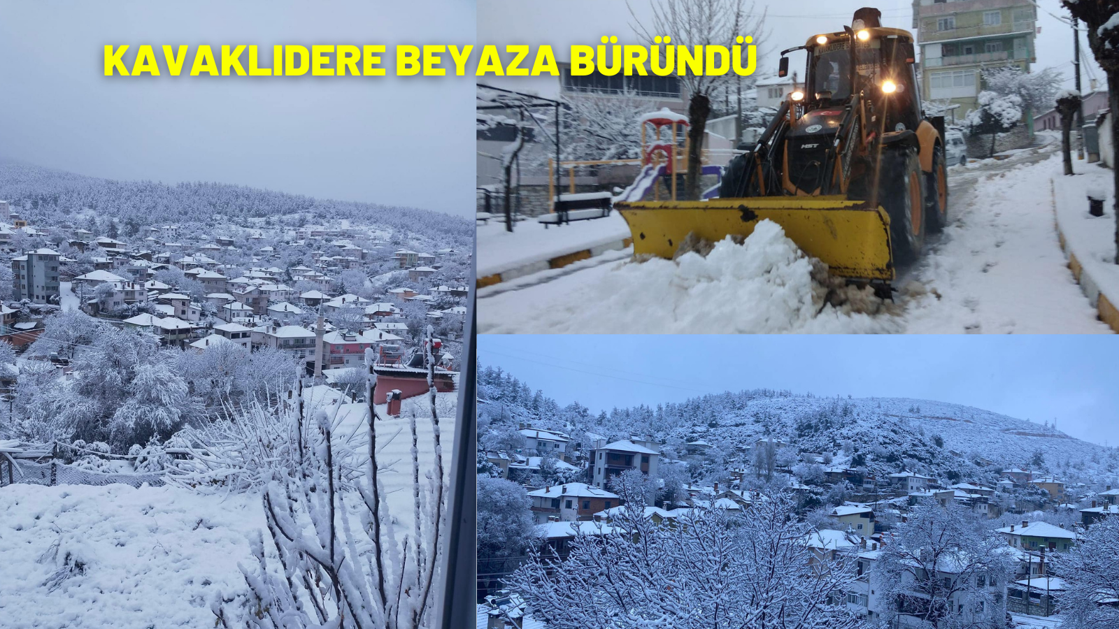 KAVAKLIDERE BEYAZA BÜRÜNDÜ