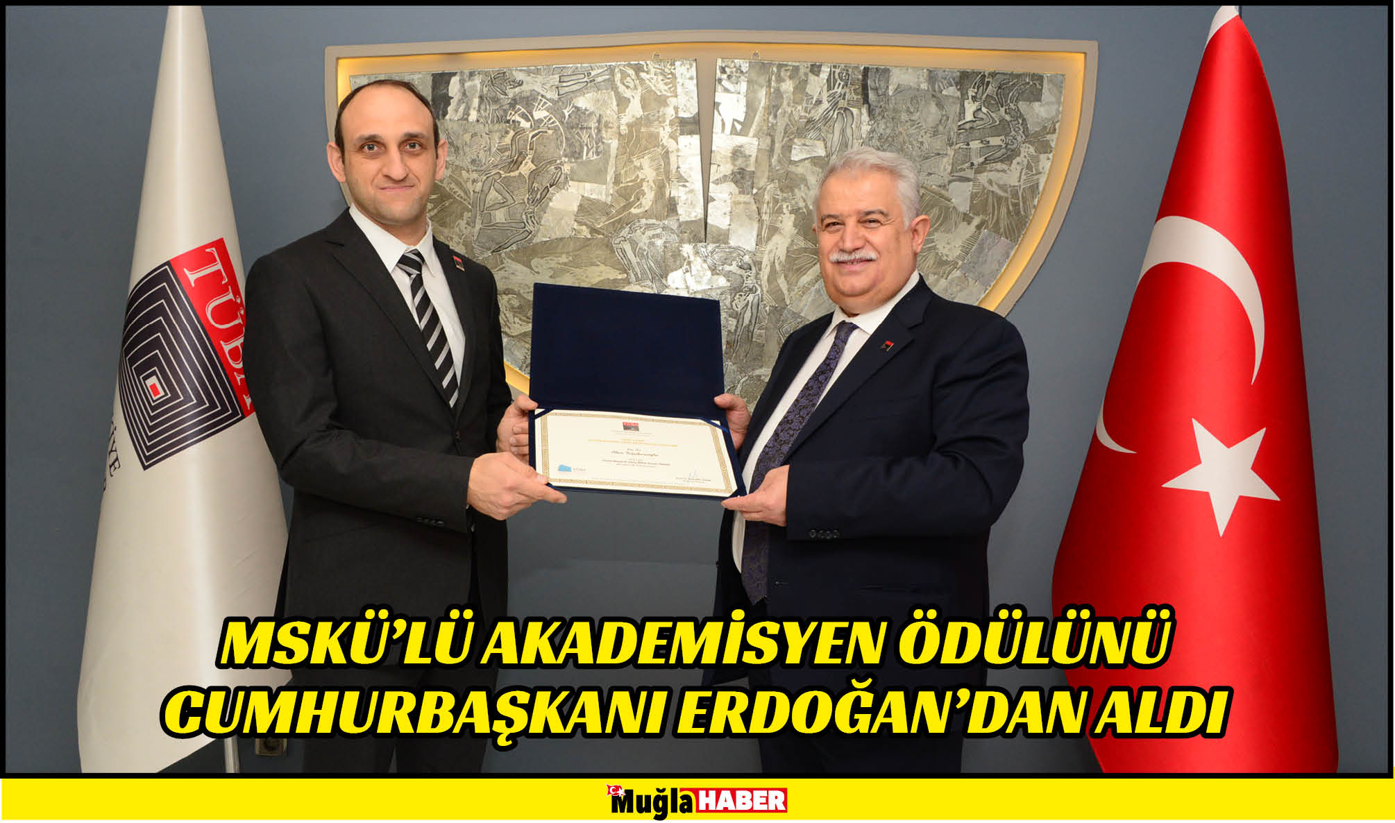 MSKÜ’LÜ AKADEMİSYEN ÖDÜLÜNÜ CUMHURBAŞKANI ERDOĞAN’DAN ALDI