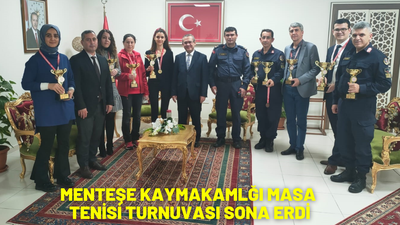 MENTEŞE KAYMAKAMLĞI MASA TENİSİ TURNUVASI SONA ERDİ