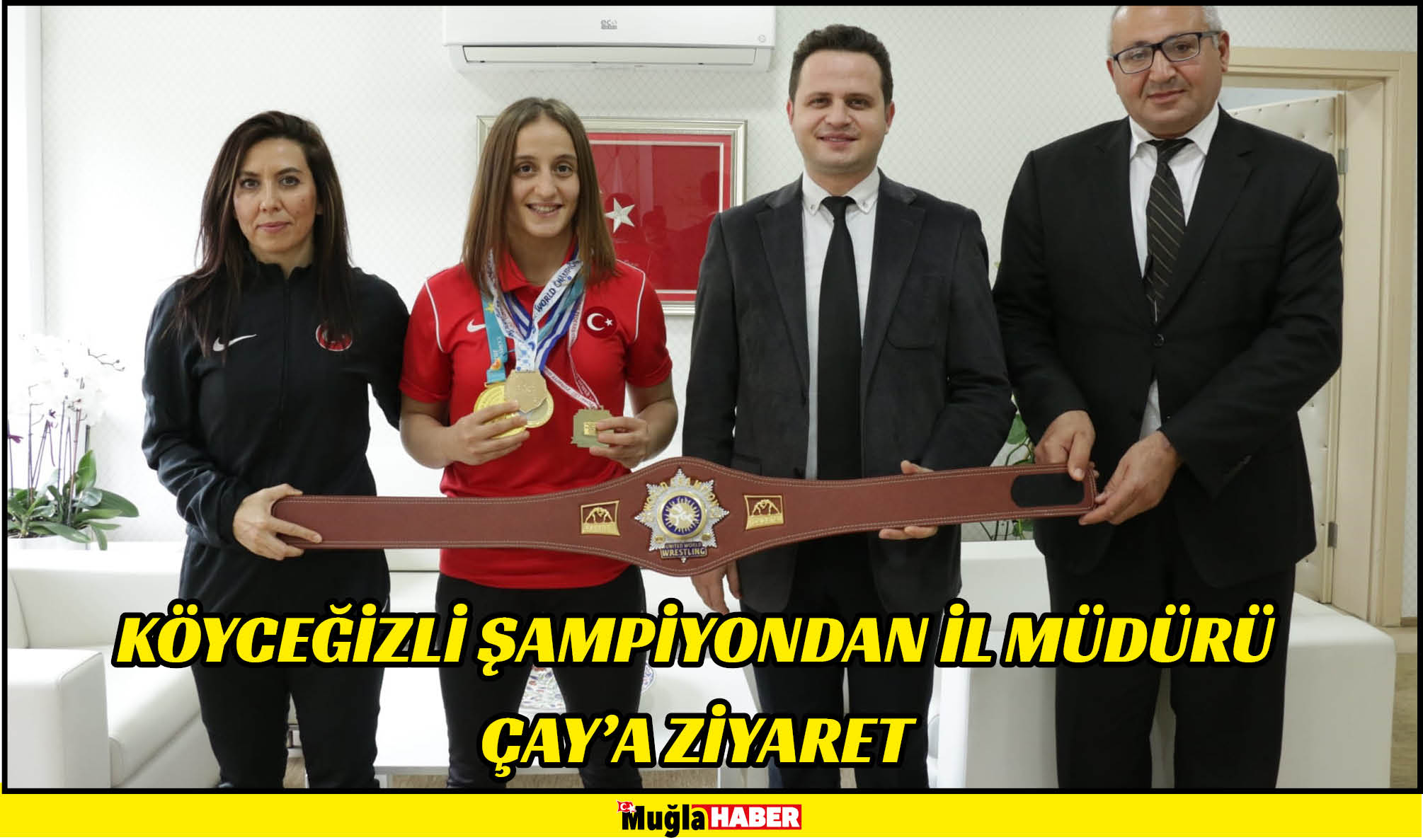 KÖYCEĞİZLİ ŞAMPİYONDAN İL MÜDÜRÜ ÇAY’A ZİYARET