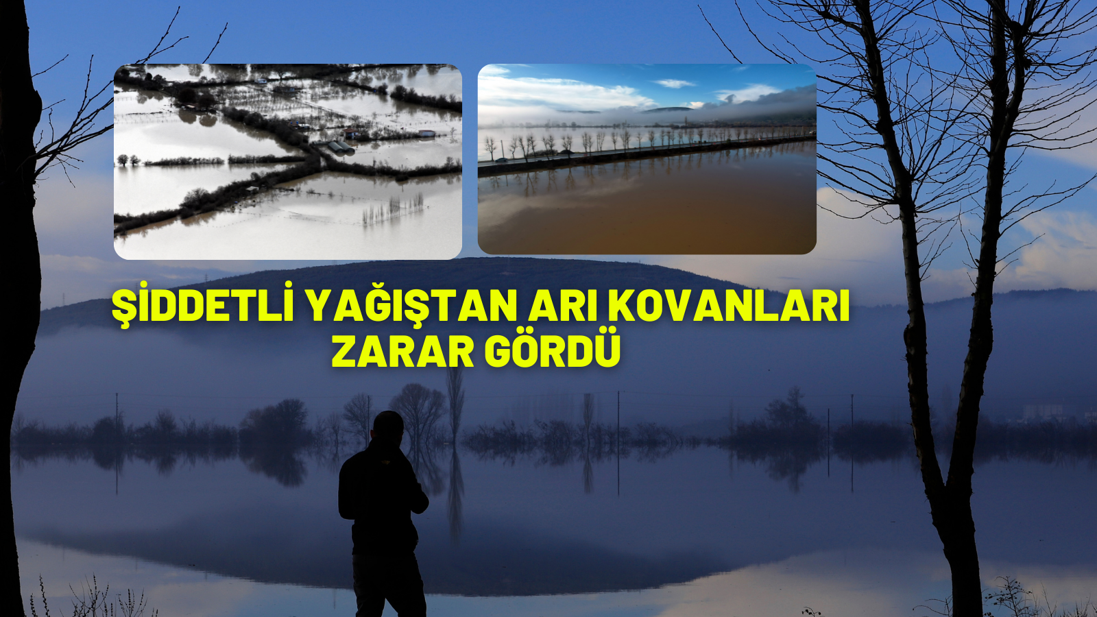 ŞİDDETLİ YAĞIŞTAN ARI KOVANLARI ZARAR GÖRDÜ