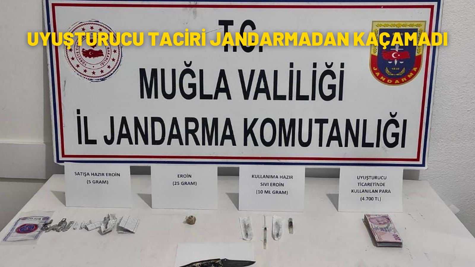 UYUŞTURUCU TACİRİ JANDARMADAN KAÇAMADI